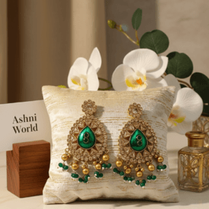 The Emerald Radiance Chandbali Earrings