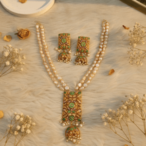 Heritage Muse Real Pearl Necklace Set