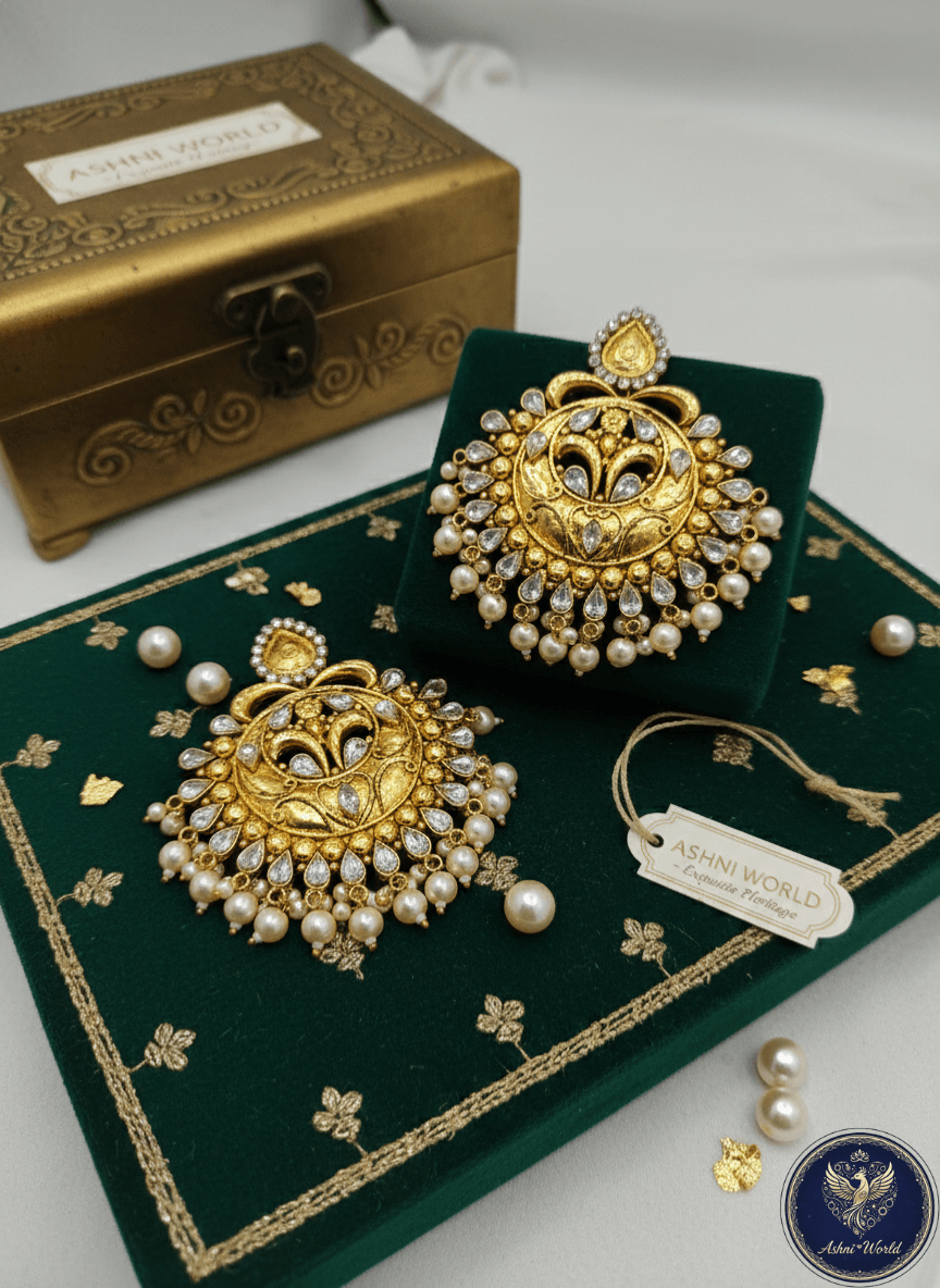 The Noor-E-Zamin Polki Chandbalis: A Radiance Beyond Time