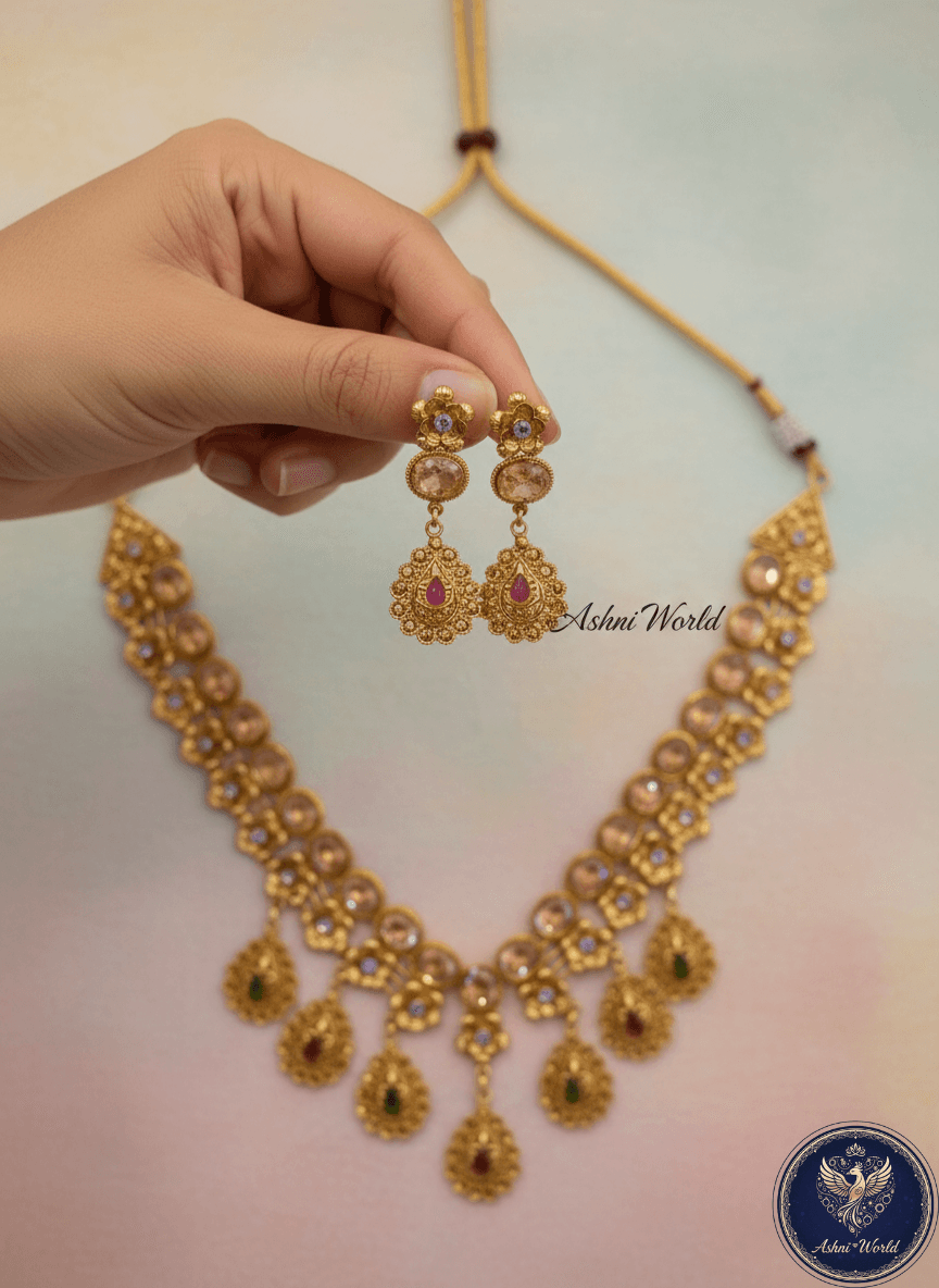 Royal Kundan & Multi-Gemstone Necklace Set