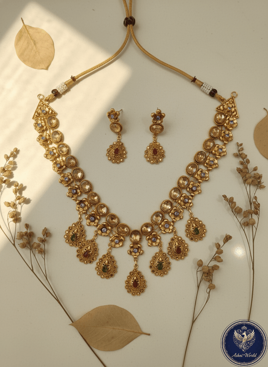 Royal Kundan & Multi-Gemstone Necklace Set
