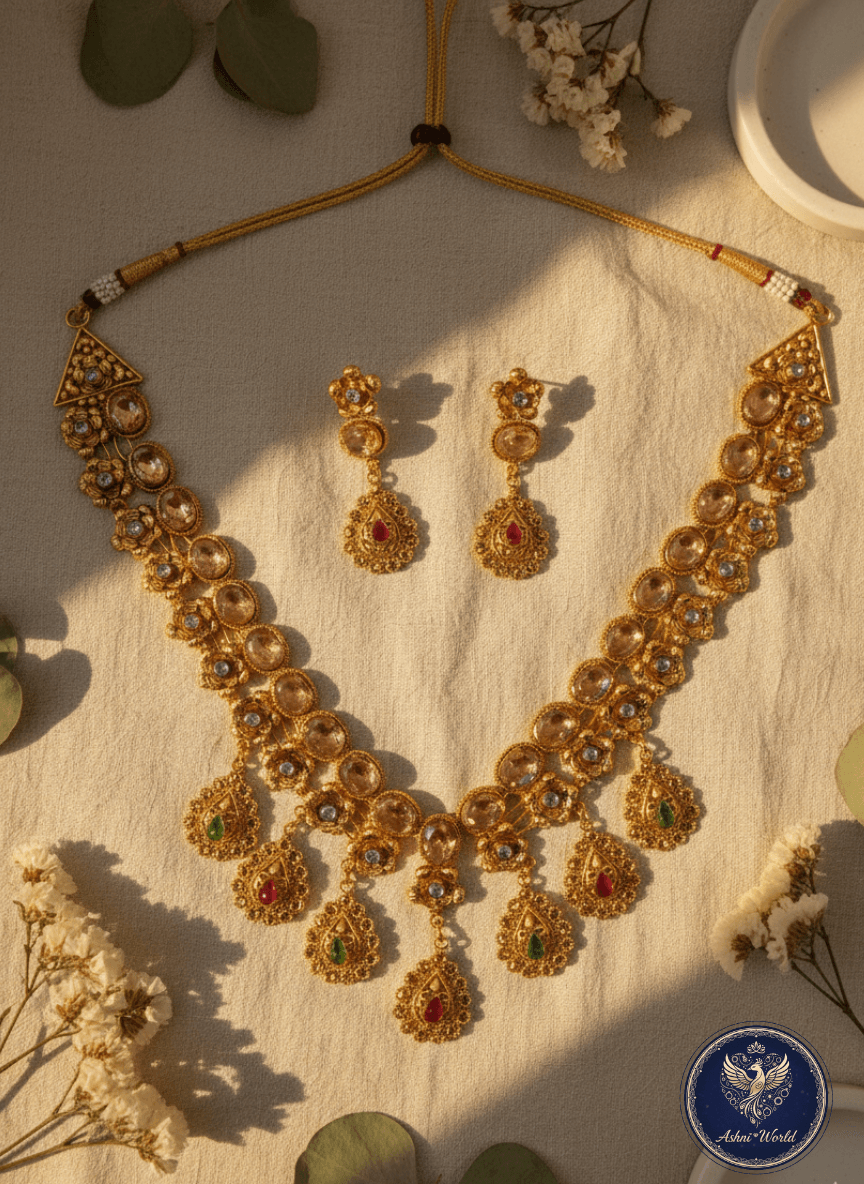 Royal Kundan & Multi-Gemstone Necklace Set