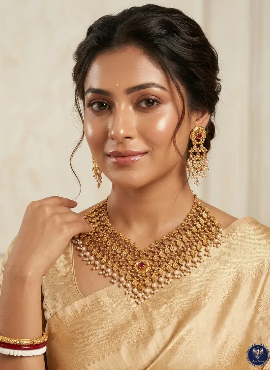 The Rajshahi Heirloom Necklace & Jhumka Set