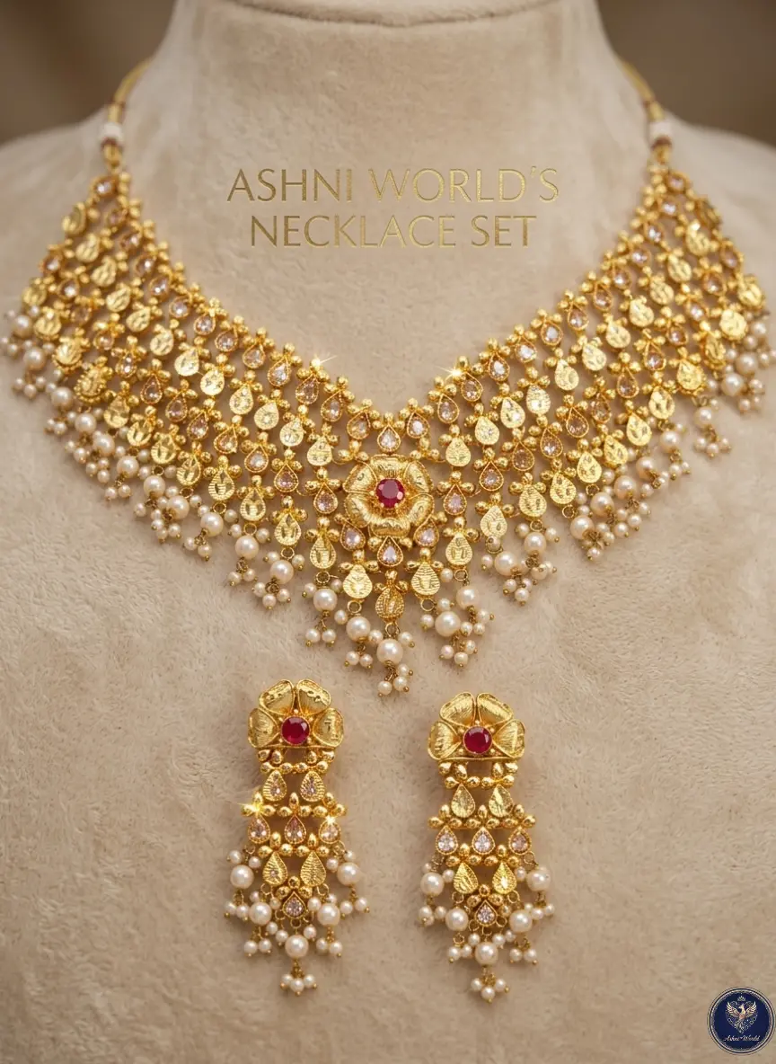 The Rajshahi Heirloom Necklace & Jhumka Set