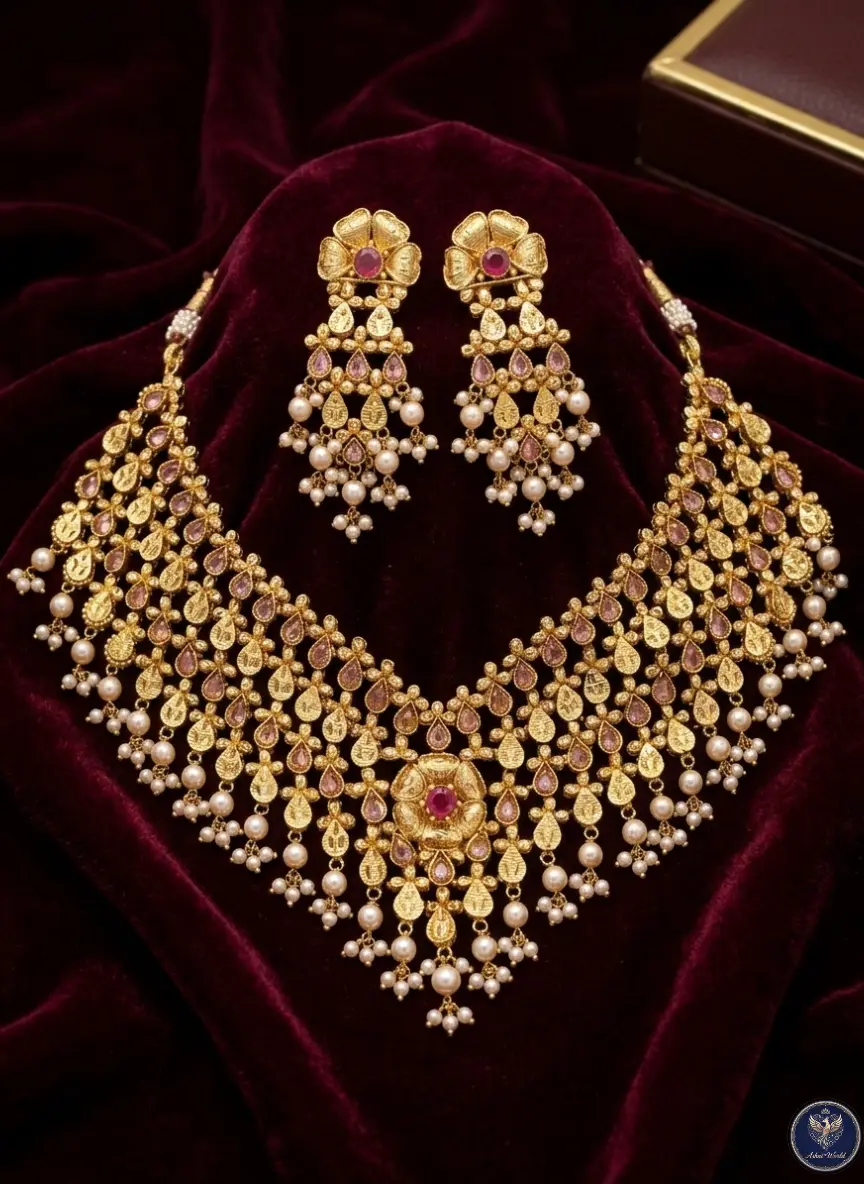 The Rajshahi Heirloom Necklace & Jhumka Set