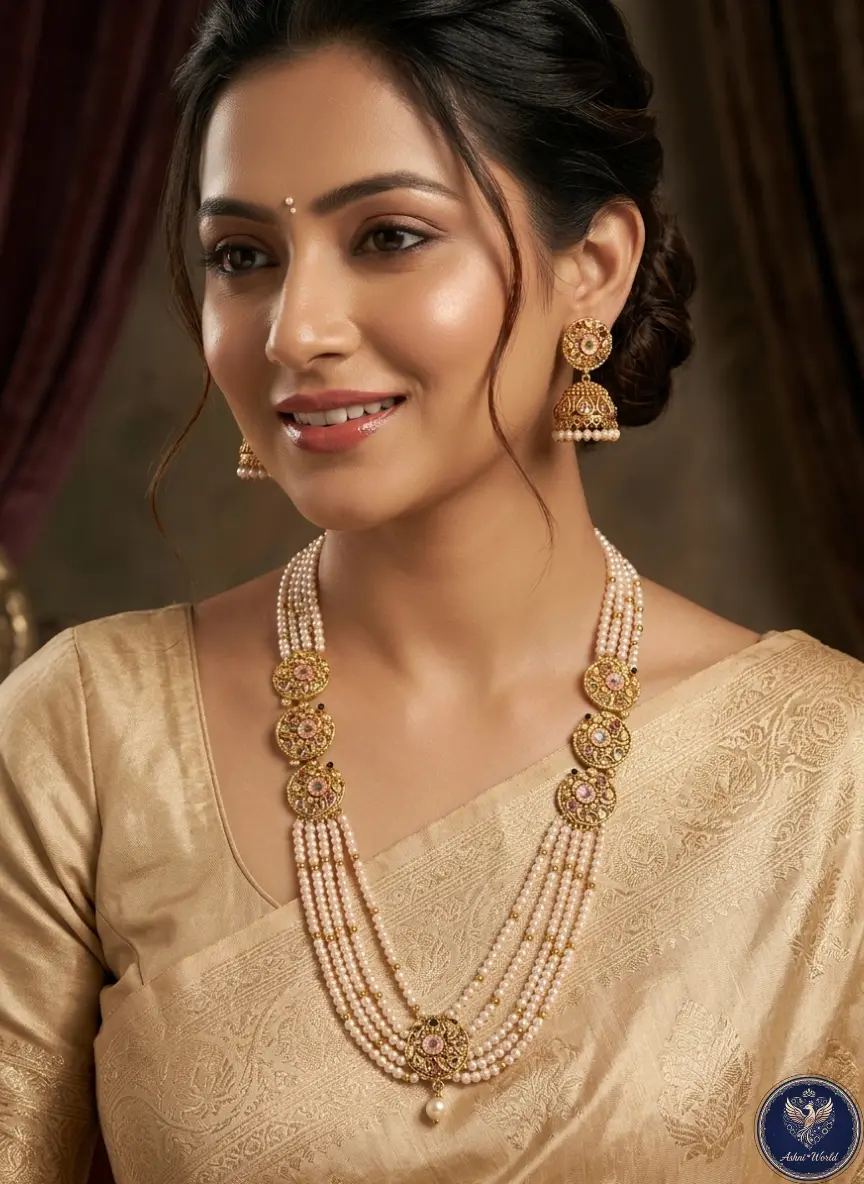 The Regal Empress Shita Har: A Symphony of Pearls and Gold