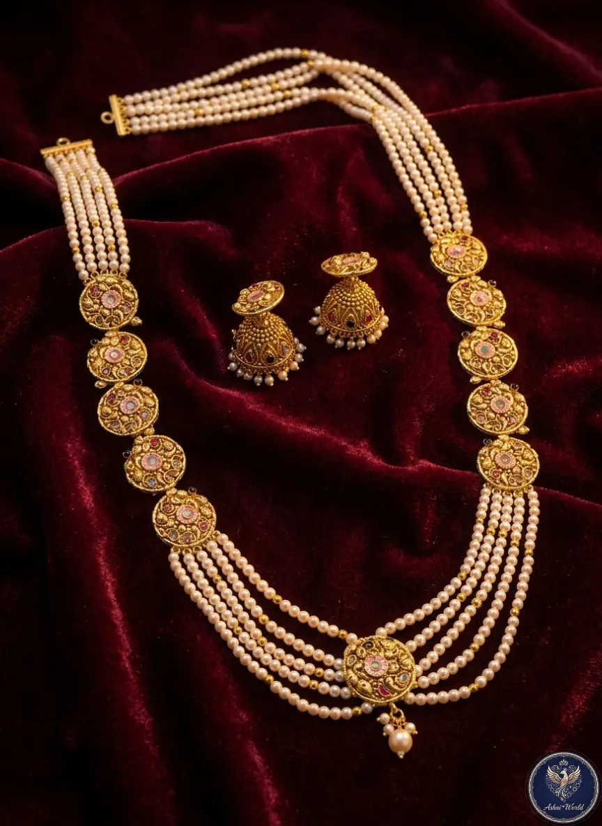 The Regal Empress Shita Har: A Symphony of Pearls and Gold