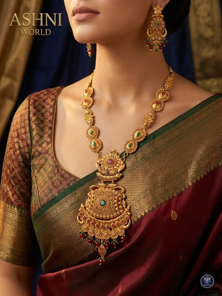 Imperial Nakshi Majesty: Handcrafted Meenakari Shita Har