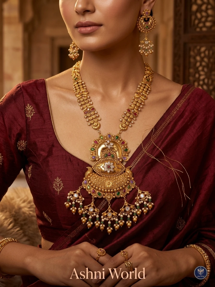 Majestic Heritage: The Royal Kundan-Inlaid Shita Har