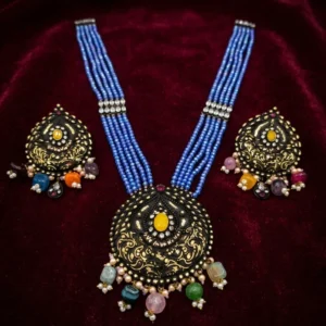 Handcrafted Shita Har | Traditional Meenakari & Multi-Gemstone Statement Set