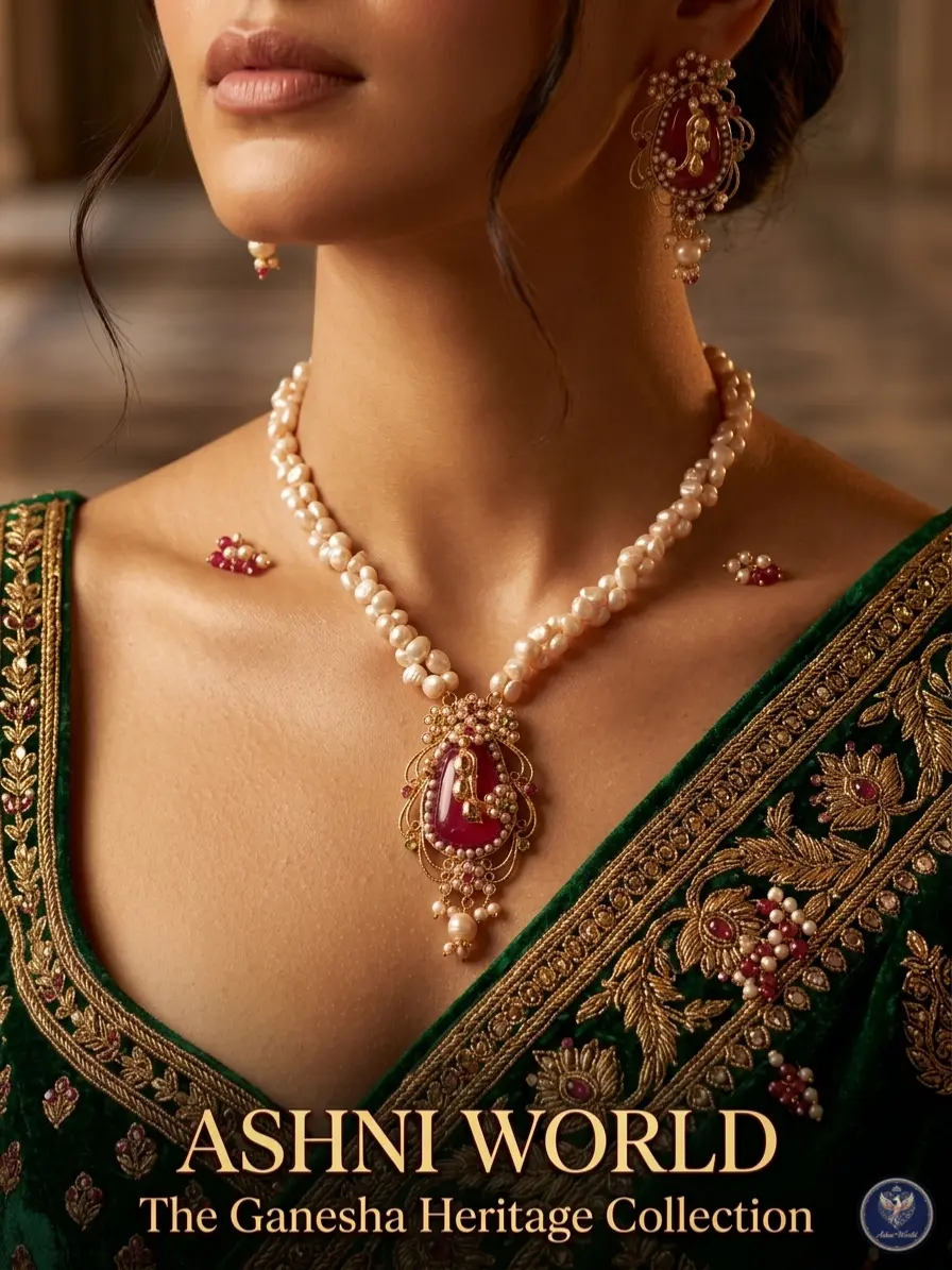 Handcrafted Ruby & Pearl Shita Har