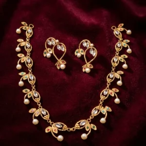 The Ethereal Blossom Pearl & Stone Necklace Set