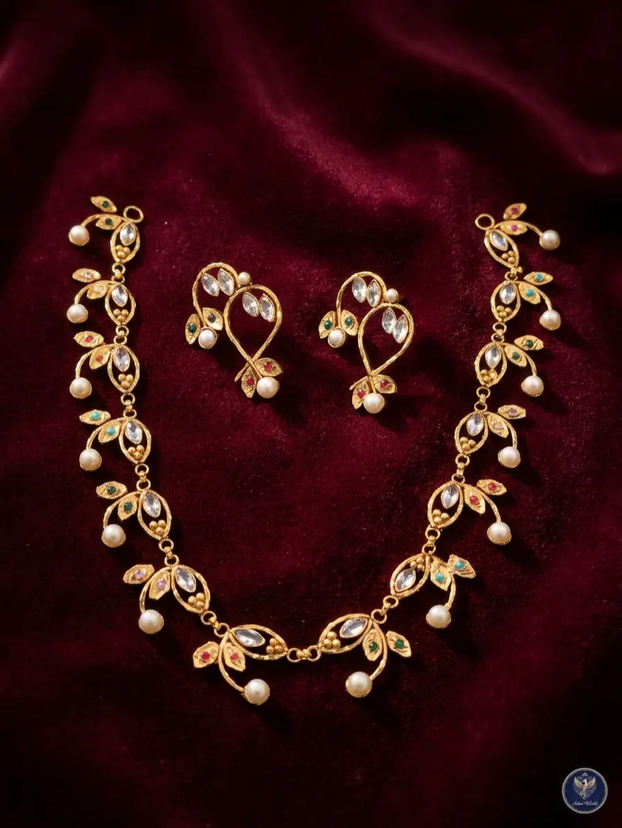 The Ethereal Blossom Pearl & Stone Necklace Set