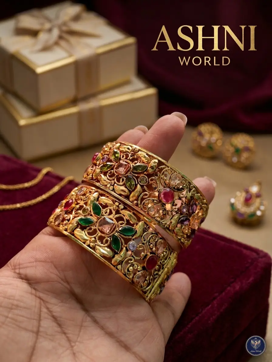 The Navratna Filigree Heritage Bangle
