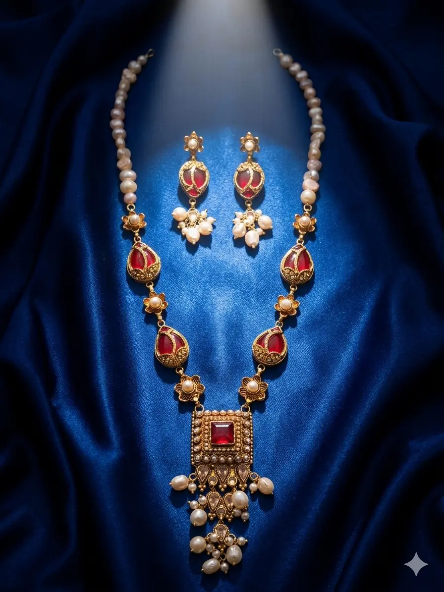 Noor-e-Ruby Royal Heritage Shita Har Set