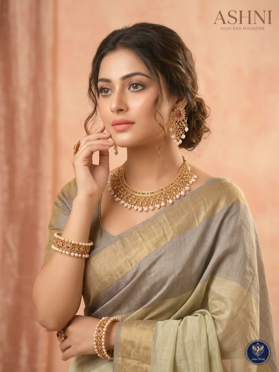 A Symphony of Gilded Bloom & Pearl