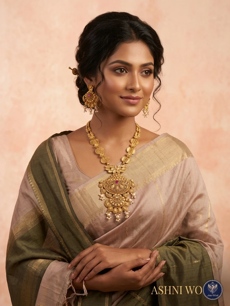 Elegant Royal Heritage Gold-Polished Shita Har Set