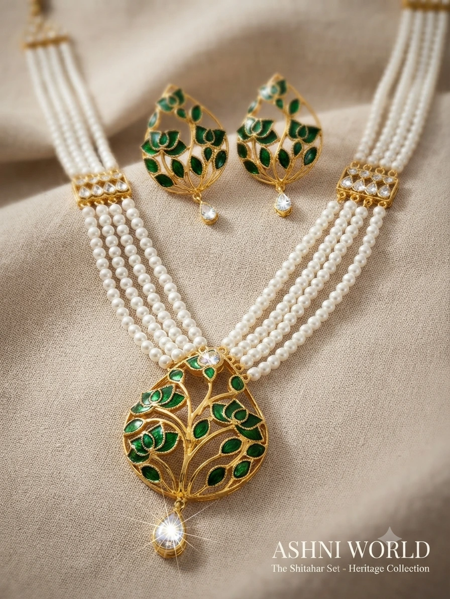 Heritage Meenakari & Pearl Necklace Ensemble