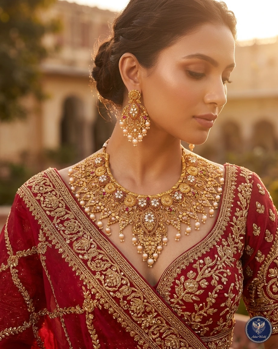 Maharaja’s Heritage: The Regal Antique Kundan & Pearl Set