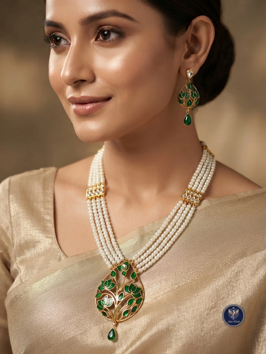 Heritage Meenakari & Pearl Necklace Ensemble