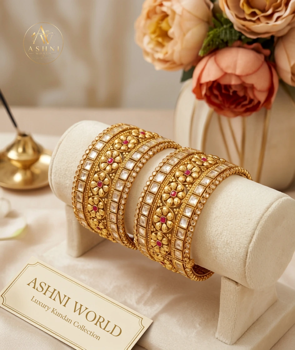 Royal Noor Kundan Statement Bangles