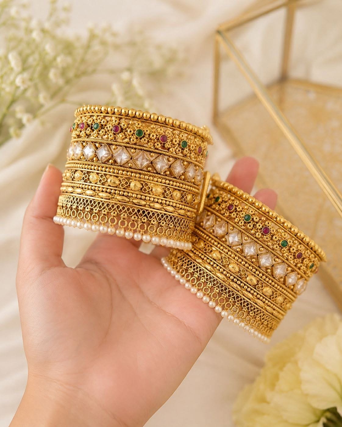 The Rajkumari Heirloom Kada Pair
