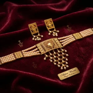 The Aloka Pearl & Gold Choker Set