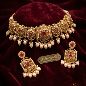 The Rajkumari Polki & Pearl Choker Set