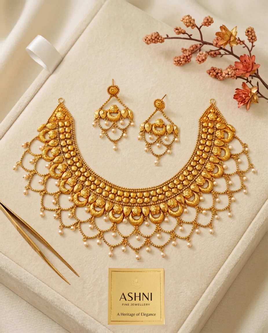 The Royal Heritage Kundan & Pearl Gold-Polished Necklace Set