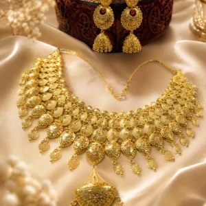 22K Dubai Gold Plated Luxury Necklace Set