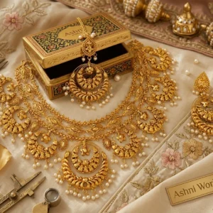 The Heritage Handcrafted Gold-Polished Necklace Set