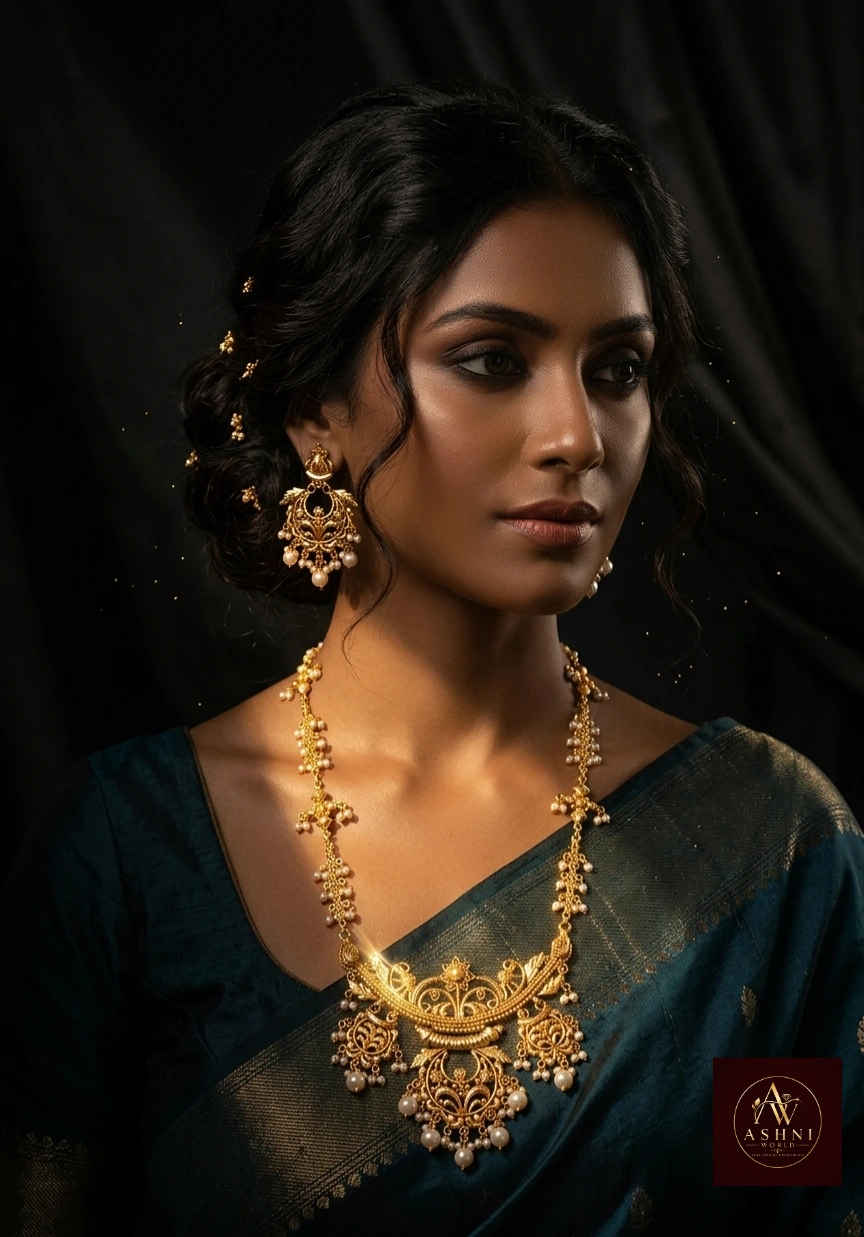 The Royal Heritage Gold-Plated Shita Har & Jhumka Set