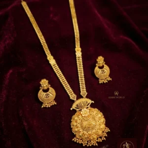 Ashni World Dubai Gold-Plated Filigree Shita Har Necklace Set