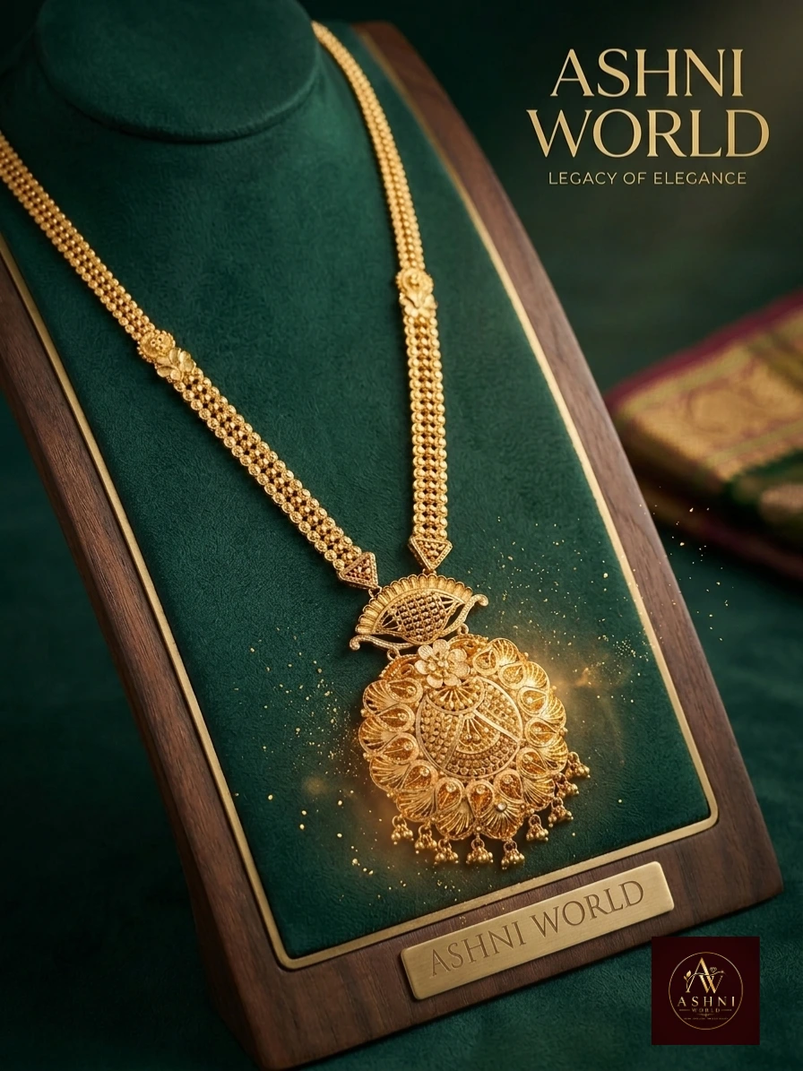 Ashni World Dubai Gold-Plated Filigree Shita Har Necklace Set
