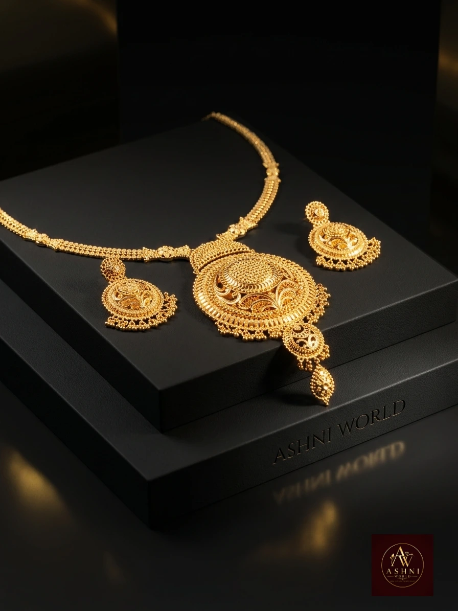 Royal Filigree Gold-Polished Shita Har Set