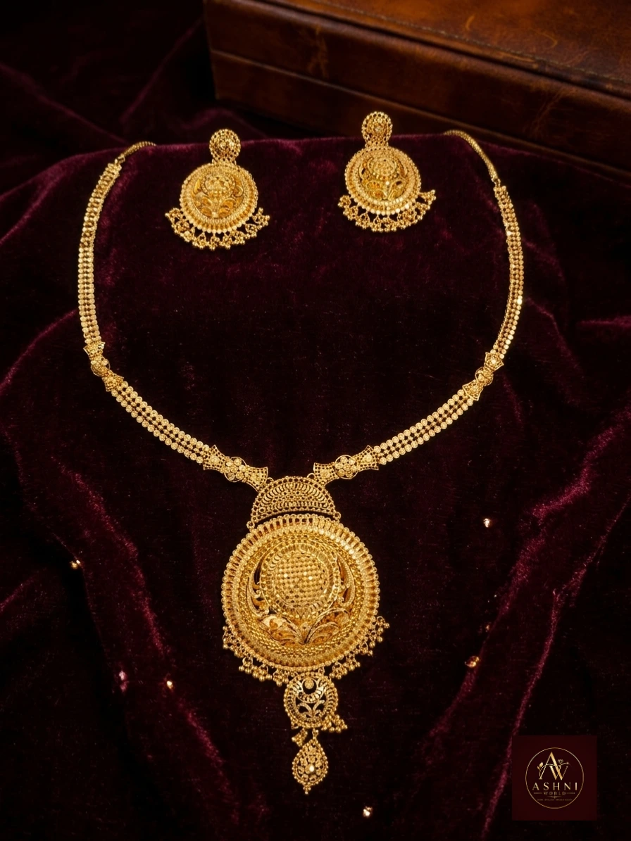 Royal Filigree Gold-Polished Shita Har Set