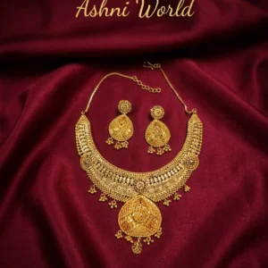 Royal Gold Filigree Necklace & Earring Set