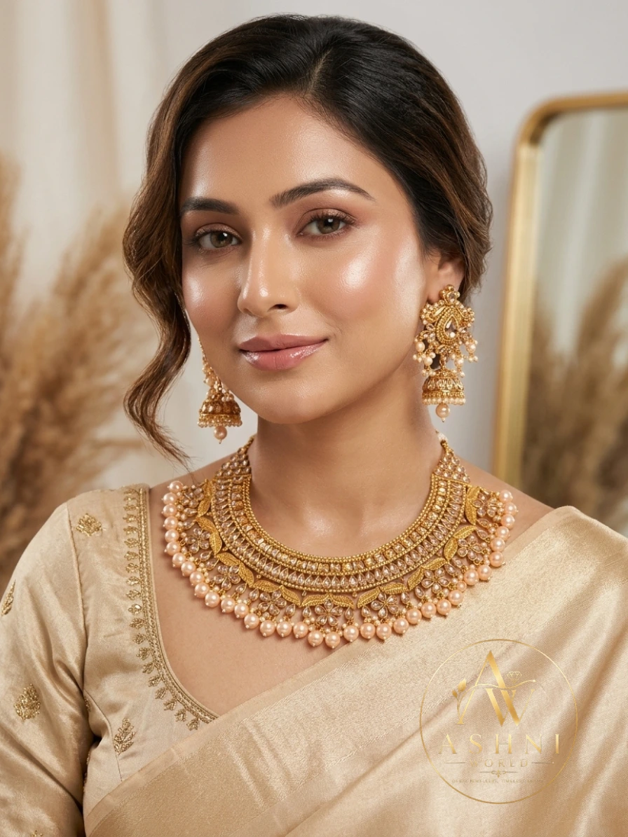 The Imperial Empress Kundan & Pearl Choker Set