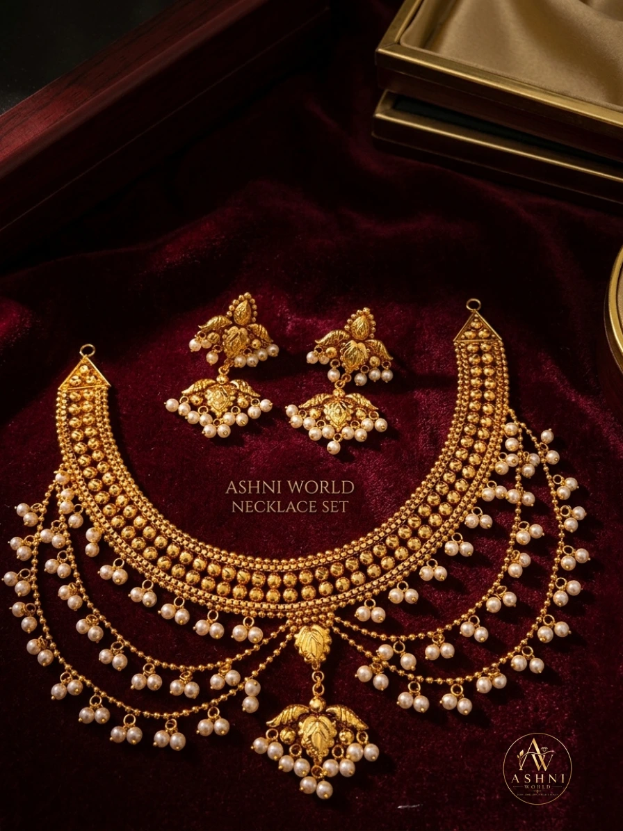 Royal Pearl Layered Necklace Set