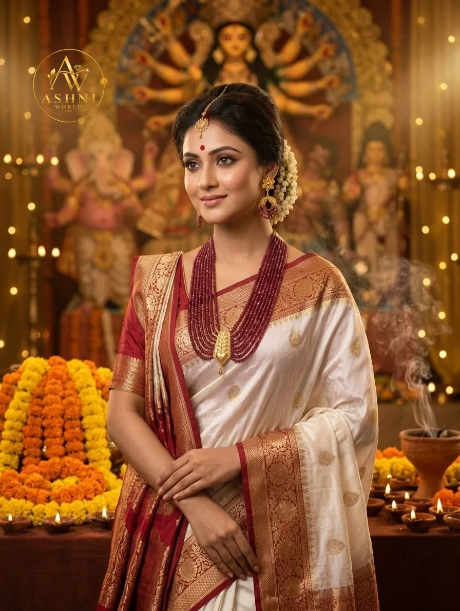 The Rajkanya Ruby Shitahar Set