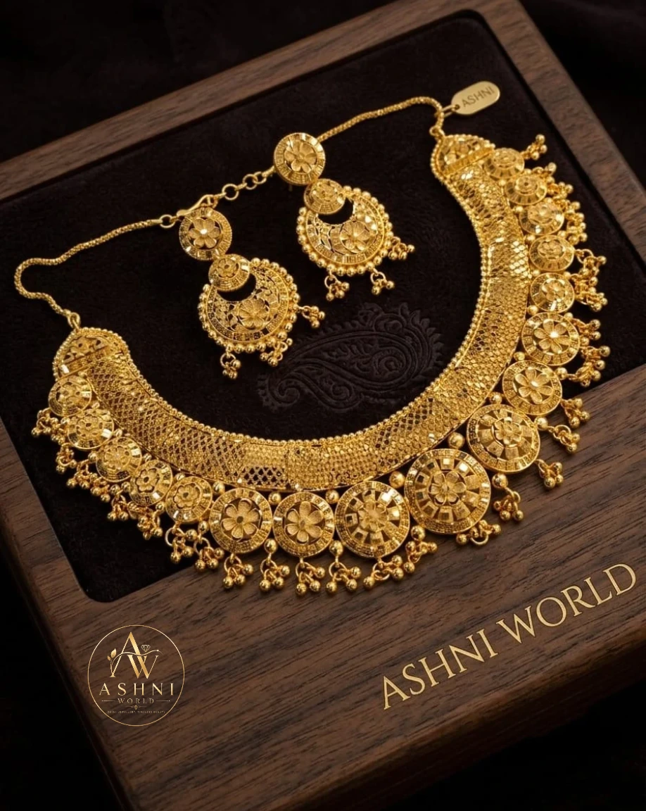 Royal Filigree Gold Necklace Set