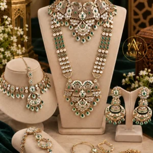 Emerald Royale — Green Bridal Jewellery Set