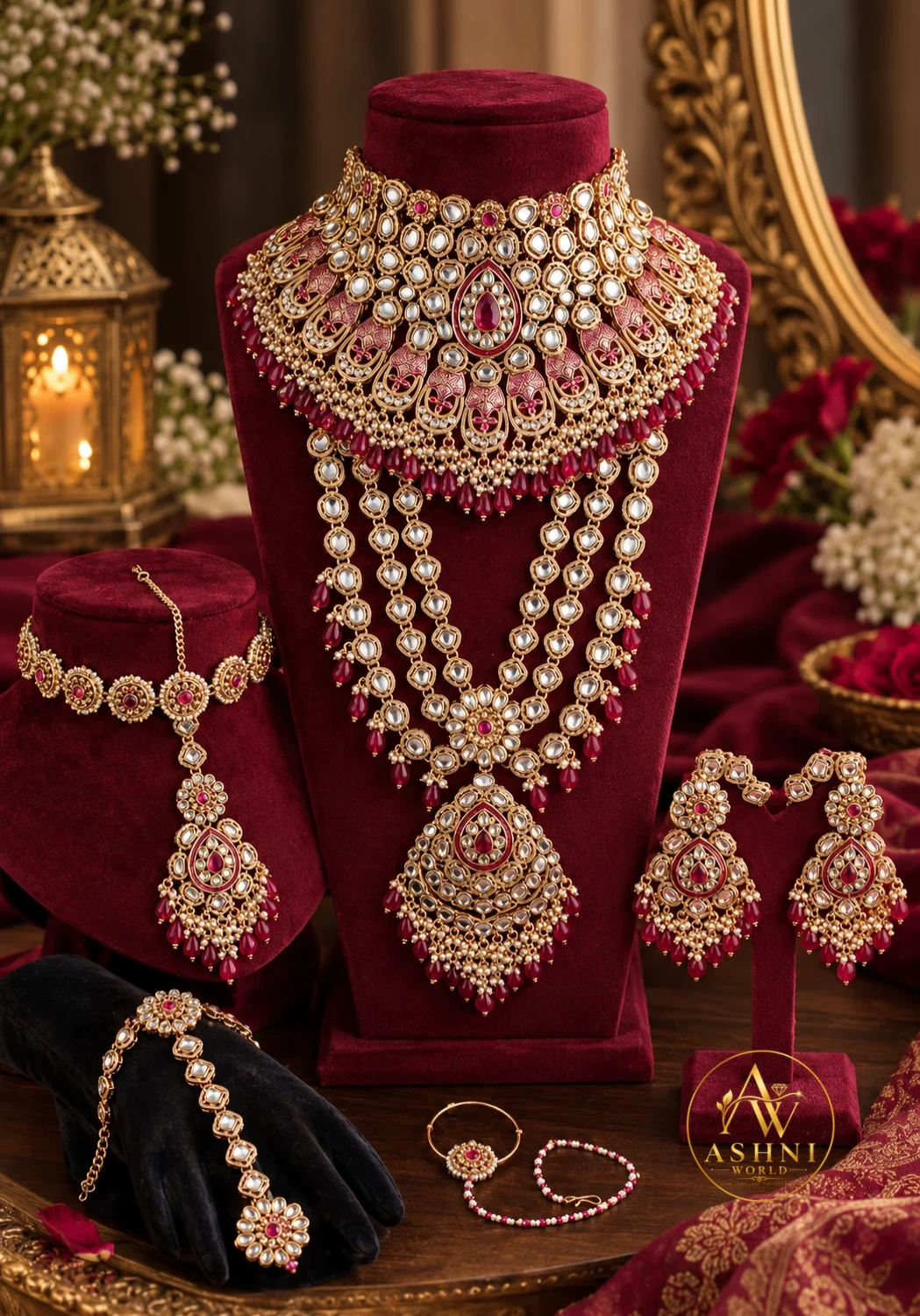 Royal Ruby Kundan Bridal Jewellery Set