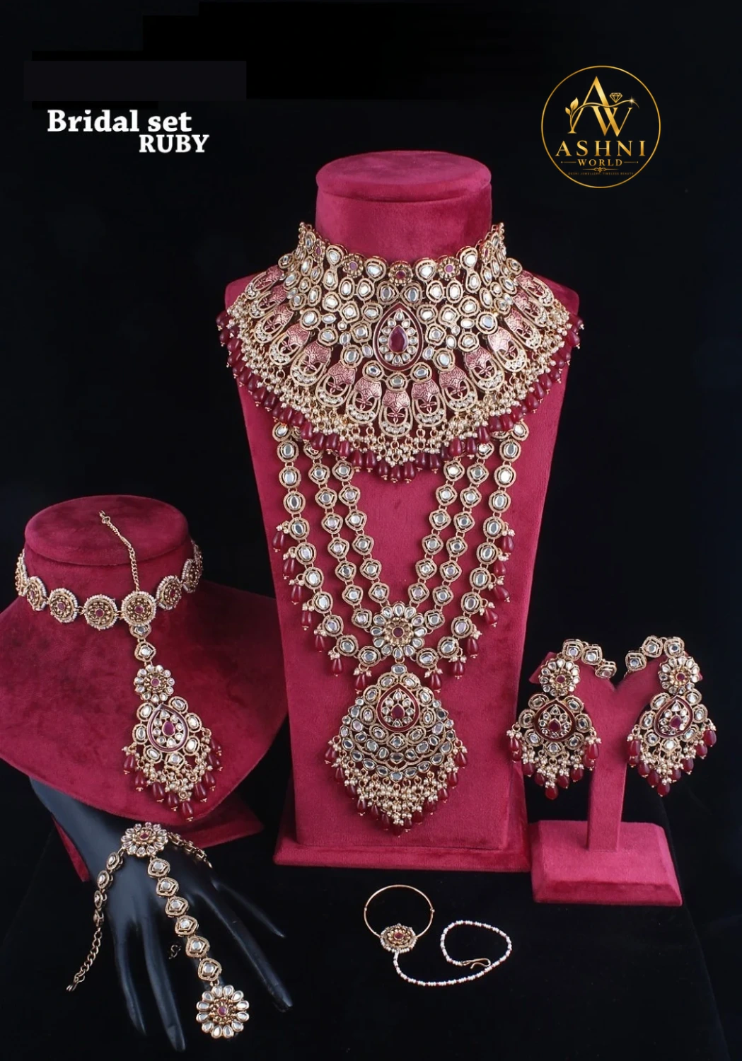 Royal Ruby Kundan Bridal Jewellery Set