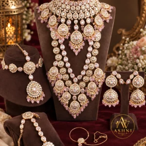 Royal Pink Kundan Bridal Jewellery Set