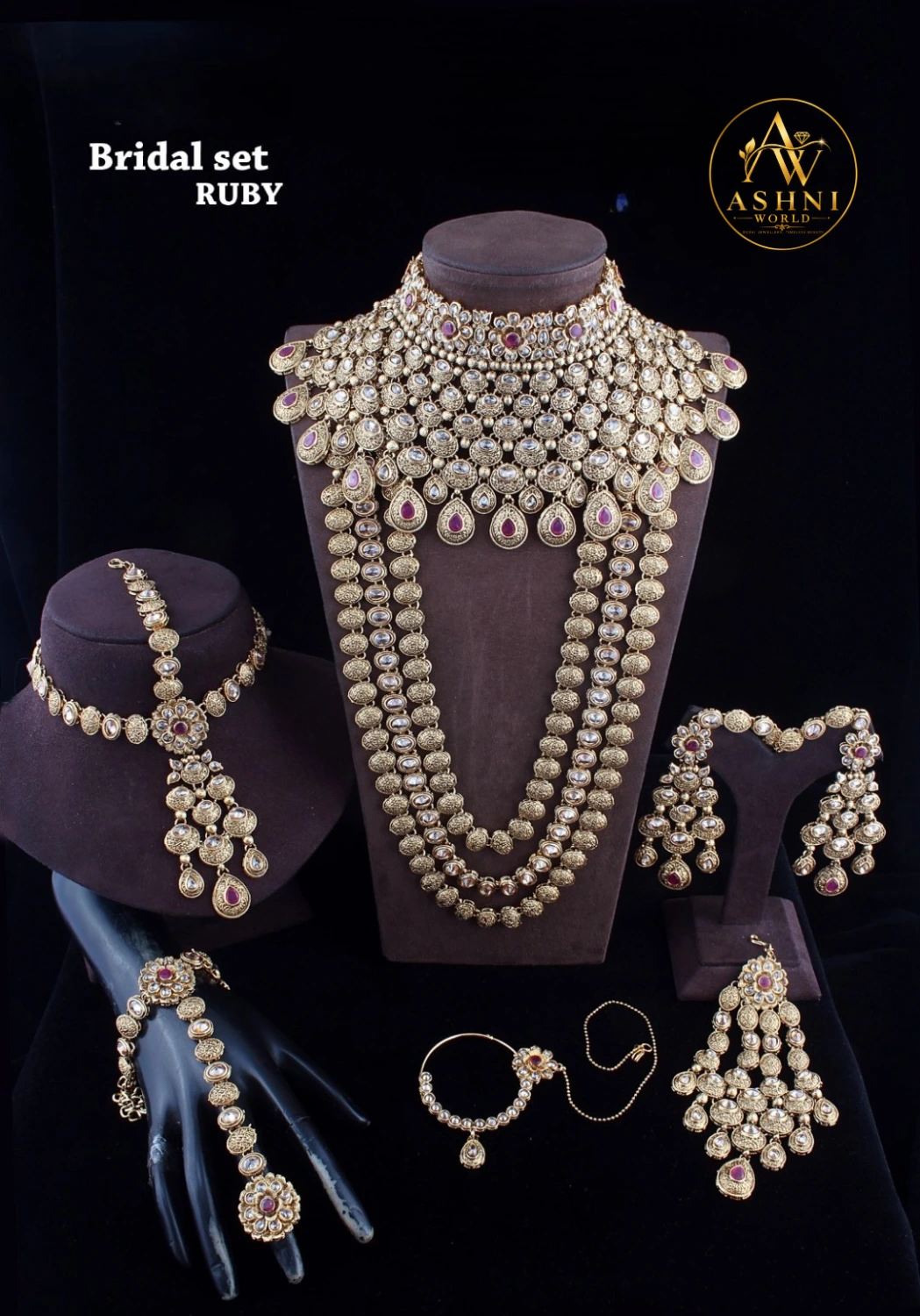 Ruby Royale — Heritage Bridal Jewellery Set