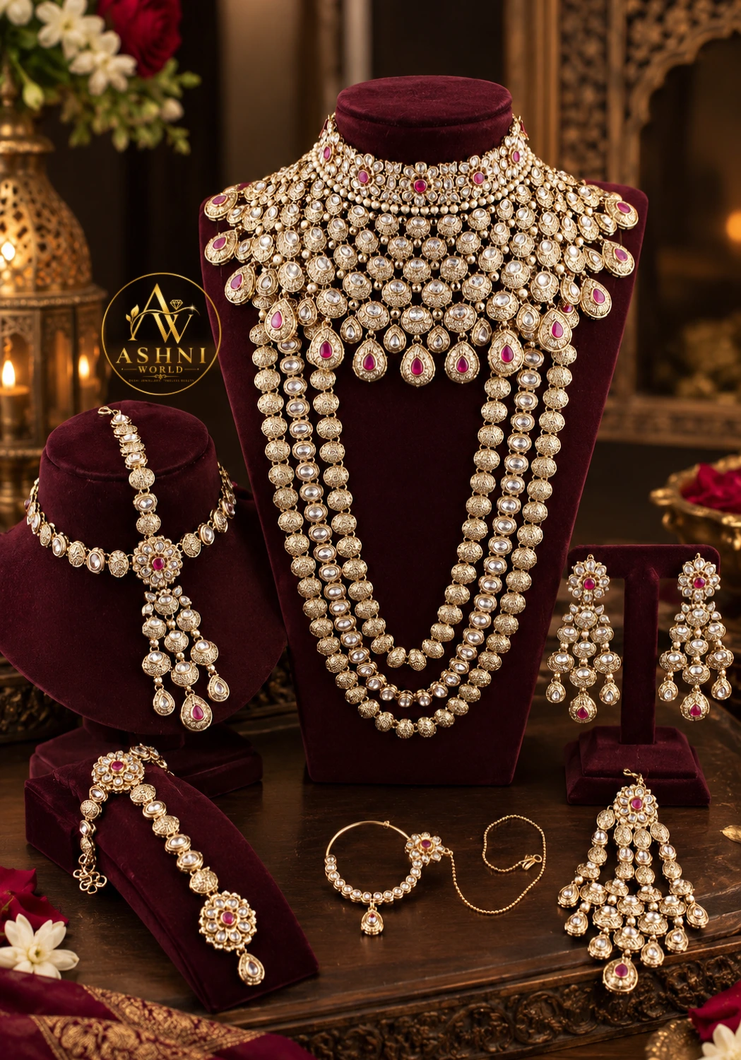 Ruby Royale — Heritage Bridal Jewellery Set